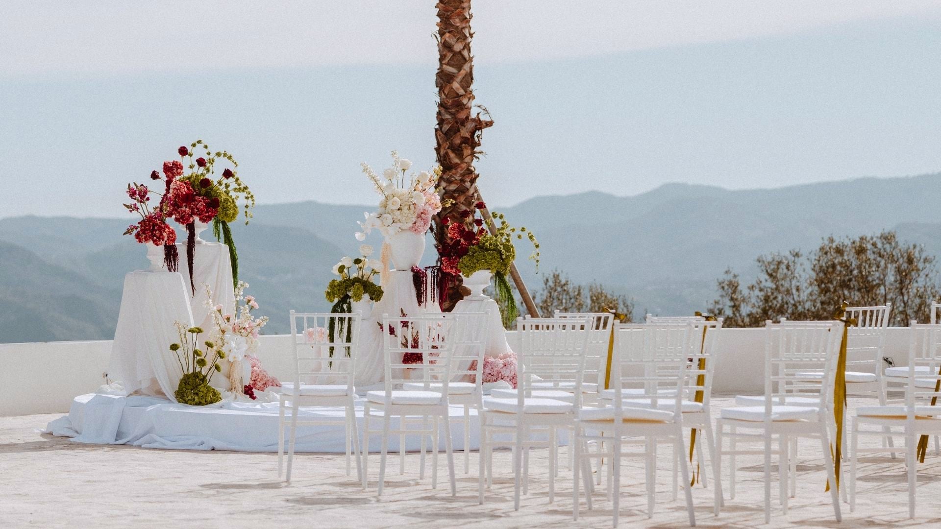 Floral wedding styling at Finca Cantueso
